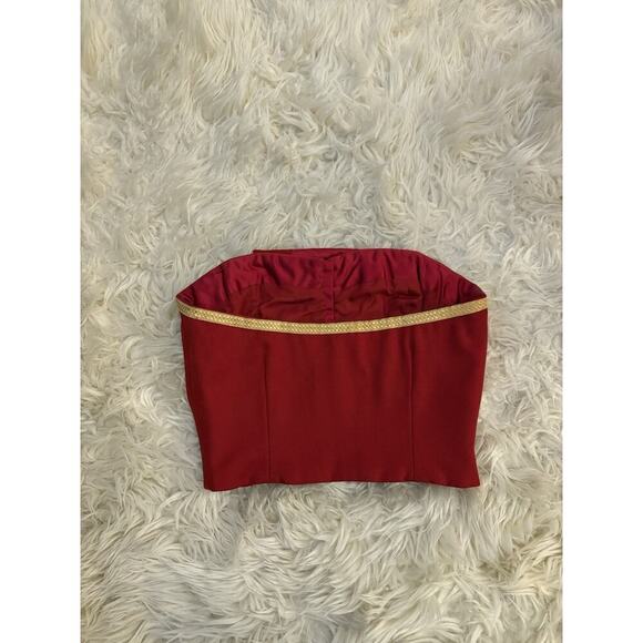 Ralph Lauren Purple Label Vintage Bustier Strapless Corset Top Runway 1990 Gold - Picture 10 of 16